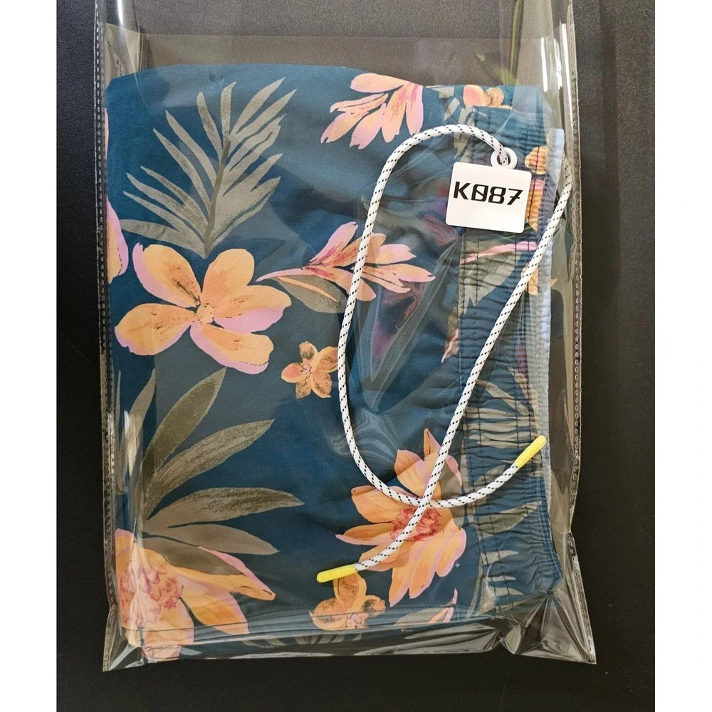 Bonobos Mens XXL Swim Trunks Green Tropical Floral 7 Inch Inseam BOE25101SA